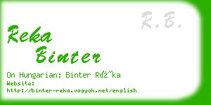 reka binter business card